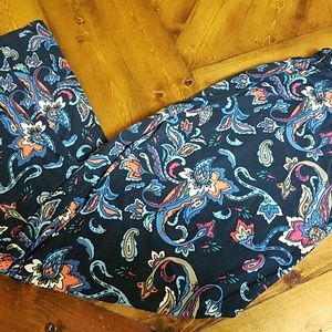 AGNES & DORA leggings size XL multi color paisley